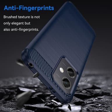 SKALO Xiaomi Redmi Note 12 5G Armor Carbon Stødsikker TPU-cover - Blå