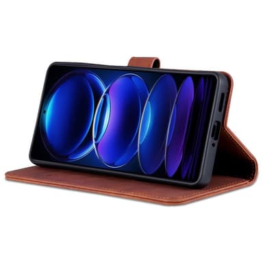 SKALO Xiaomi Redmi Note 12 Pro 5G AZNS Pungetuie - Brun