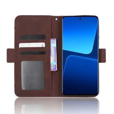 SKALO Xiaomi 13 5G 6-RUM Pungetaske - Brun