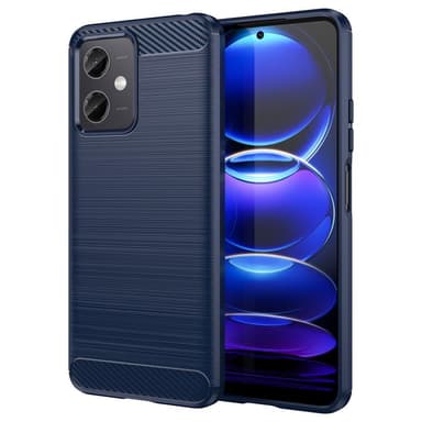 SKALO Xiaomi Redmi Note 12 5G Armor Carbon Stødsikker TPU-cover - Blå