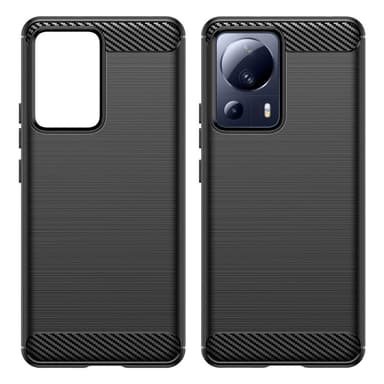 SKALO Xiaomi 13 Lite Armor Carbon Stødsikker TPU-cover - Sort