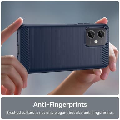 SKALO Xiaomi Redmi Note 12 5G Armor Carbon Stødsikker TPU-cover - Blå
