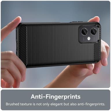 SKALO Xiaomi Redmi Note 12 5G Armor Carbon Stødsikker TPU-cover - Sort