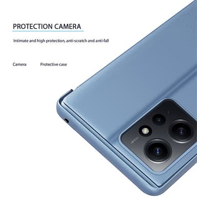 SKALO Xiaomi Redmi Note 12 4G Clear View Mirror Etui - Rosa guld