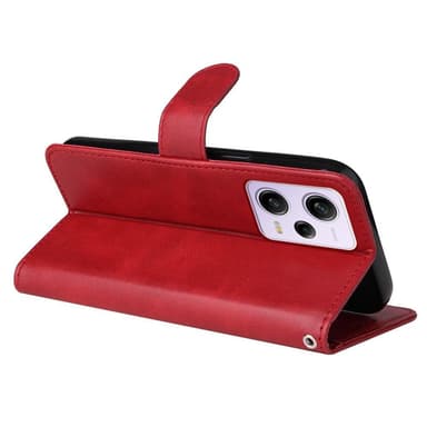 SKALO Xiaomi Redmi Note 12 Pro 5G Flip Cover m. pung i PU-læder - Rød