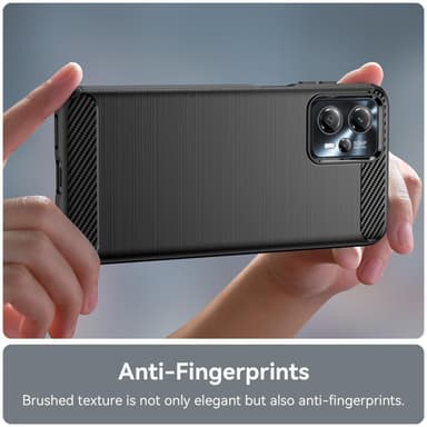 SKALO Motorola Moto G23 4G Armor Carbon Stødsikker TPU-cover - Sort