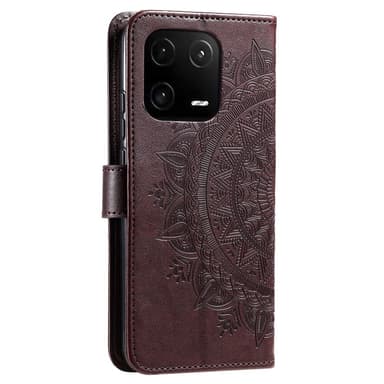 SKALO Xiaomi 13 Pro 5G Mandala Flip Cover - Brun