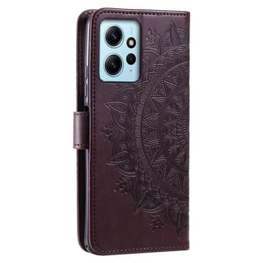 SKALO Xiaomi Redmi Note 12 4G Mandala Flip Cover - Brun