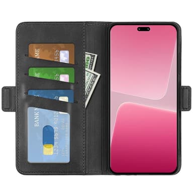 SKALO Xiaomi 13 Lite Premium Wallet Flip Cover - Sort
