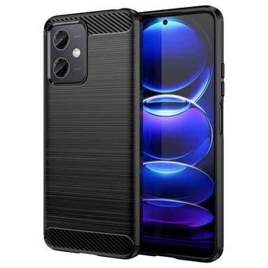 SKALO Xiaomi Redmi Note 12 5G Armor Carbon Stødsikker TPU-cover - Sort