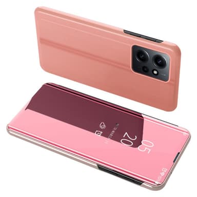 SKALO Xiaomi Redmi Note 12 4G Clear View Mirror Etui - Rosa guld
