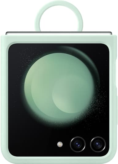 Samsung Galaxy Z Flip 5 silikoneetui med ring (grøn)