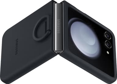 Samsung Galaxy Z Flip 5 silikoneetui med ring (blå)