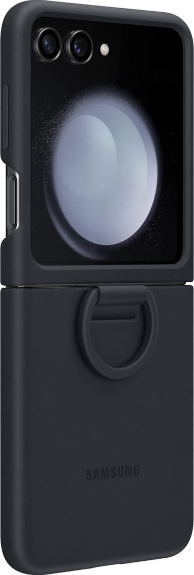Samsung Galaxy Z Flip 5 silikoneetui med ring (blå)