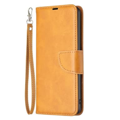 SKALO Xiaomi 13 Lite Flip Cover m. pung i PU-læder - Gul