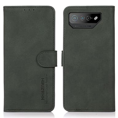 SKALO Asus ROG Phone 7 5G KHAZNEH Pungetui i PU-læder - Grøn
