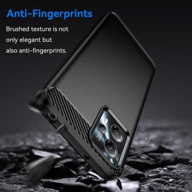 SKALO Motorola Moto G23 4G Armor Carbon Stødsikker TPU-cover - Sort