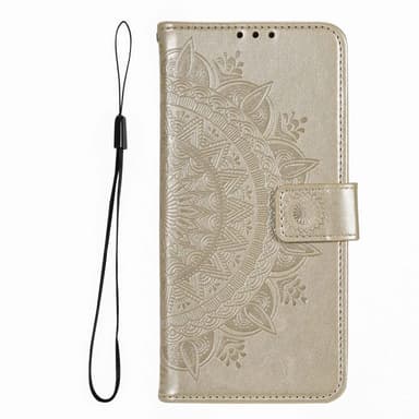 SKALO Xiaomi Redmi Note 12 Pro 5G Mandala Flip Cover - Guld
