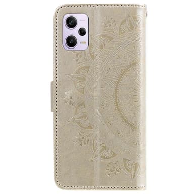SKALO Xiaomi Redmi Note 12 Pro 5G Mandala Flip Cover - Guld