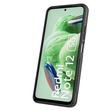 SKALO Xiaomi Redmi Note 12 5G Twill 2.0 TPU-Cover med rack - Sort