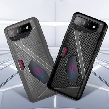 SKALO Asus ROG Phone 7 5G Carbon Fiber TPU cover - Blå
