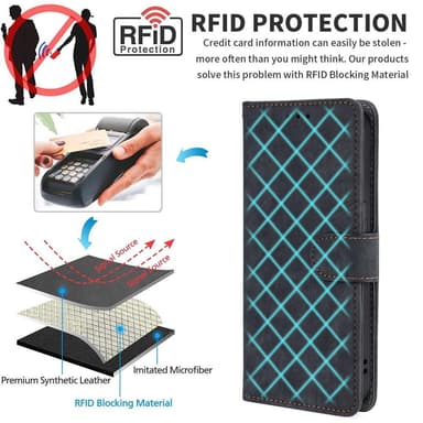 SKALO Xiaomi Redmi Note 12 5G Flip Cover m. pung i PU-læder - Lilla