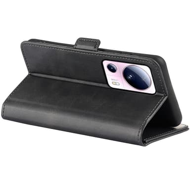 SKALO Xiaomi 13 Lite Premium Wallet Flip Cover - Sort
