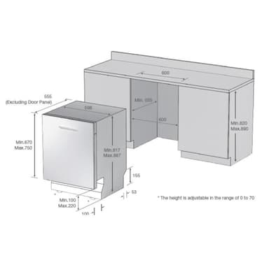 Samsung Chef Collection opvaskemaskine DW60J9970BB