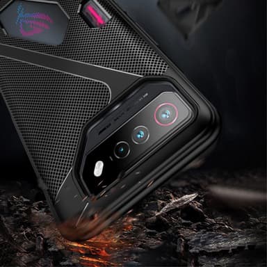 SKALO Asus ROG Phone 7 5G Carbon Fiber TPU cover - Blå