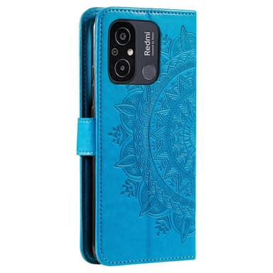 SKALO Xiaomi Redmi 12C 4G Mandala Flip Cover - Blå