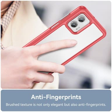 SKALO Motorola Moto G73 5G Transparent TPU Bumper cover - Rød