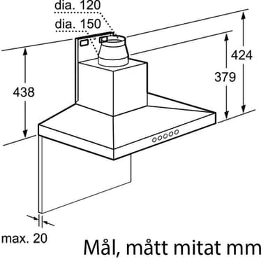 Bosch emhætte DWW067A50