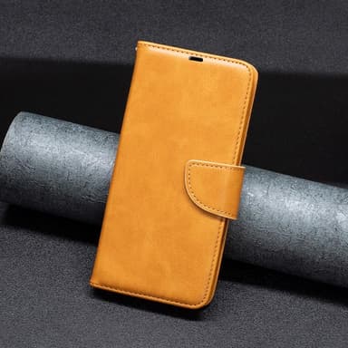SKALO Xiaomi 13 Lite Flip Cover m. pung i PU-læder - Gul