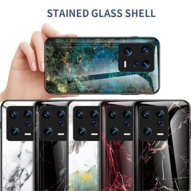 SKALO Xiaomi 13 5G Marmor hærdet glas TPU Cover - #1