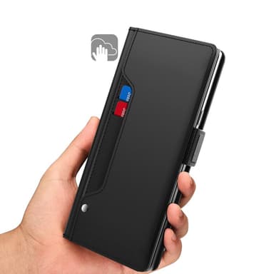 SKALO Xiaomi 13 5G Kortholder Mirror Flip Cover - Blå