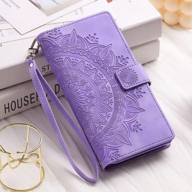 SKALO Xiaomi Redmi Note 12 4G Big Wallet Mandala Pungetaske - Lilla