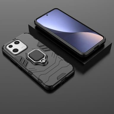 SKALO Xiaomi 13 5G Armor Hybrid metal ring cover - Sort
