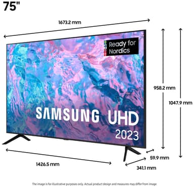 Samsung 75" CU7175 4K LED Smart TV (2023)