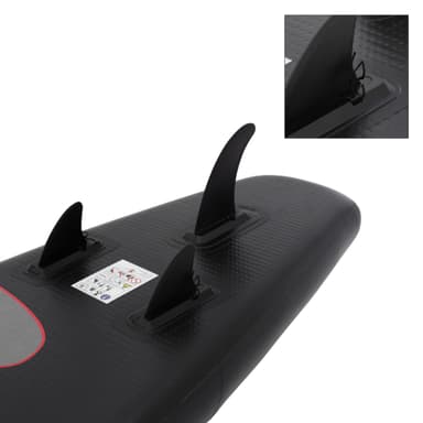 Oppustelig Stand Up Paddle Board Makani 320x82x15 cm Sort Rød PVC