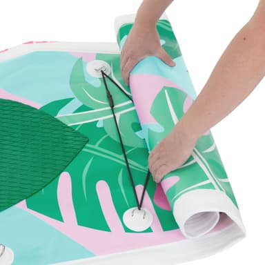 Oppustelig Stand Up Paddle Board Flowers 320x82x15 cm Mint Rose lavet af PVC