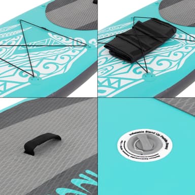 Oppustelig Stand Up Paddle Board Makani XL 380x80x15 cm Turkis PVC