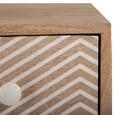 WOMO-DESIGN Kommode 4 skuffer, 90x80x40 cm, naturlige, unikke, håndlavede fra