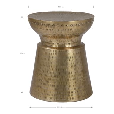 Sidebord Stue Bord Stue Bord Sofabord Kouvola Guld Ø 35 cm