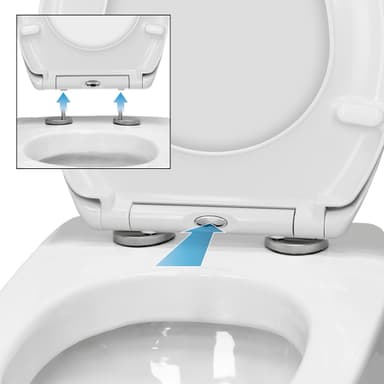 ECD Germany Premium Duroplast toiletlåg Softclose sænkningsfunktion og Easy Fix