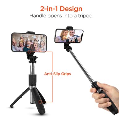 Hypergear snapshot trådløs selfie stang + tripod - sort