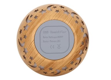 Luftfugter/Aroma Diffuser med 7 LED'er, Lyst træ med nattehimmel