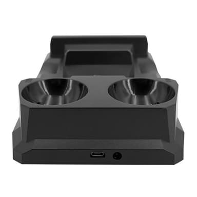 4 i 1 opladningsstation til PS4, MOVE Controller-oplader Multi-Port opladningsstativ med indikator