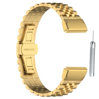 Urrem i rustfrit stål Guld 22 mm Garmin Fenix 7 / Fenix 6 GPS / Fenix 5 / Quatix 5 / Forerunner 955 945 935