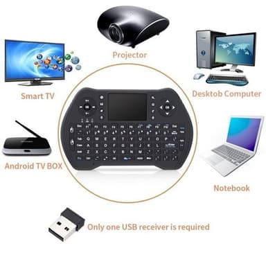 Mini Tastatur / Air Mouse med USB-dongle