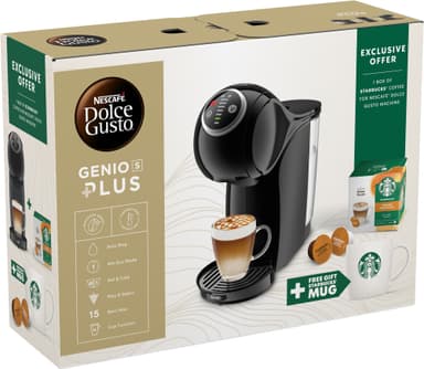 Nescafé Dolce Gusto Genio S Plus kapselmaskine med Starbuckspakke